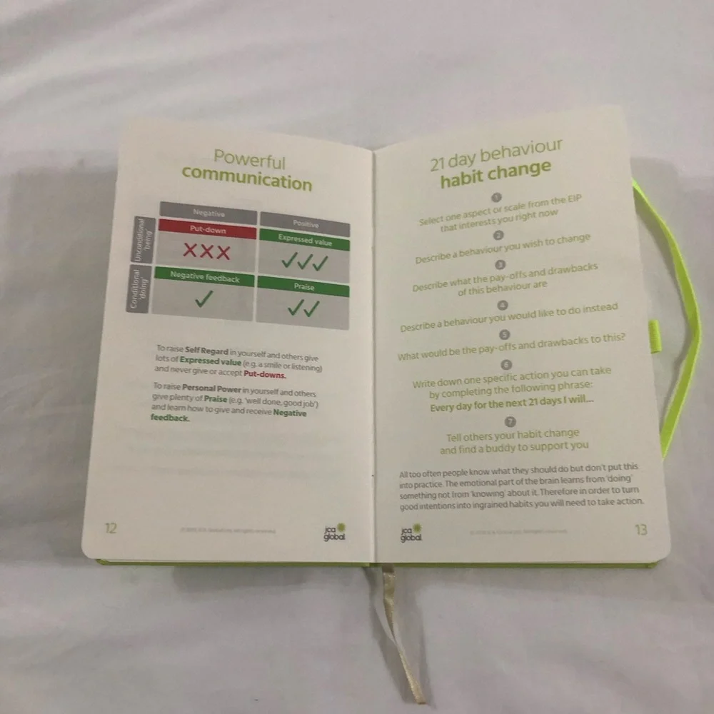 JCA global Sustaining your Learning reflective journal yellow. 8”LX5”W